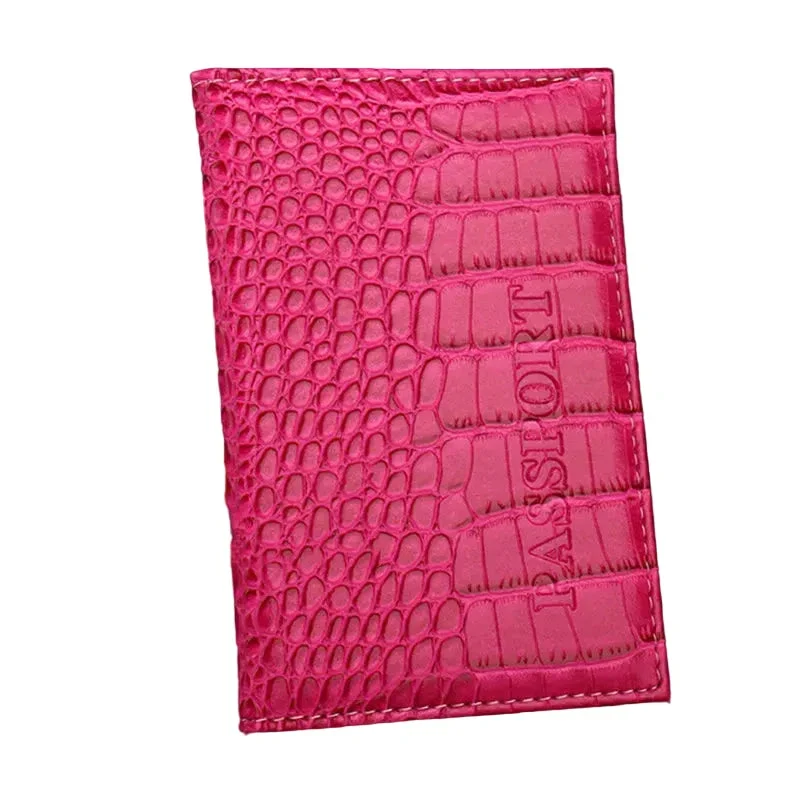 Étui Passeport Cuir Croco | Protection Anti-Rayures Compacte