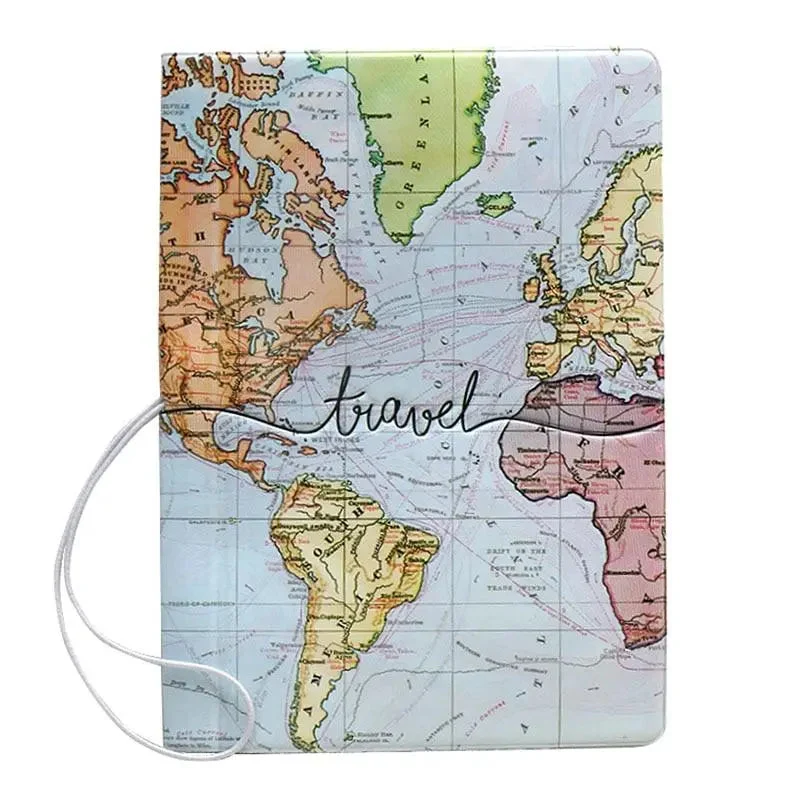 Étui Passeport Carte du Monde | Protection Anti-Plis Pratique