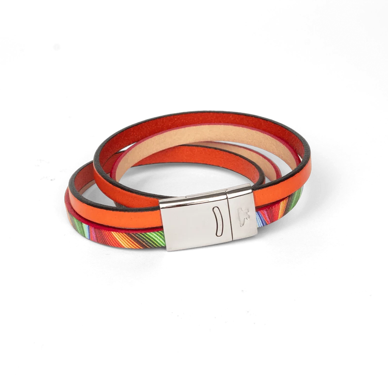 Bracelet Sunset Inox - Rainbow Orange