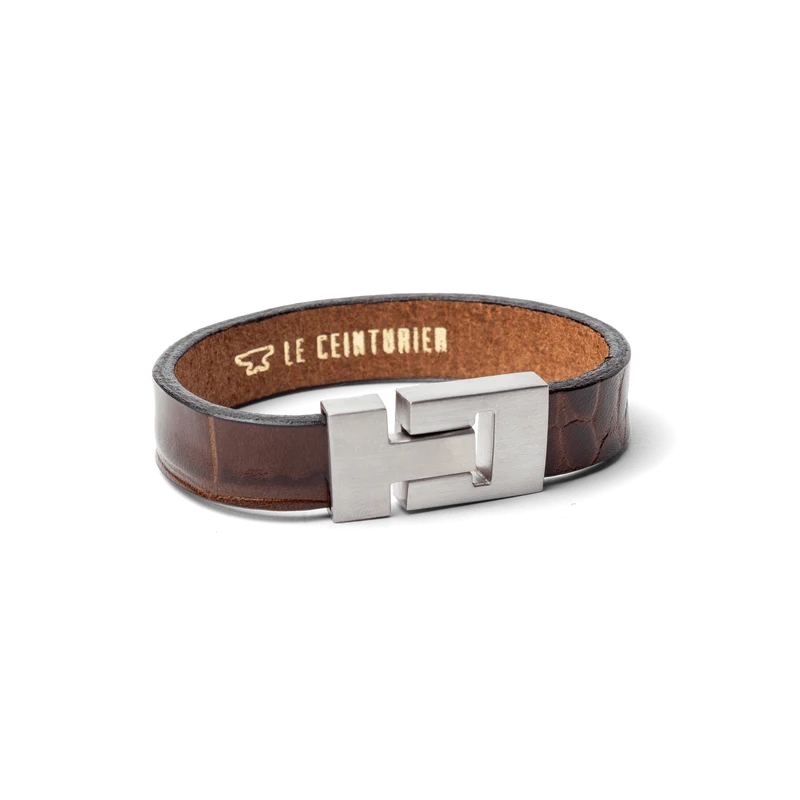 Bracelet Cook Inox - Croco Fauve
