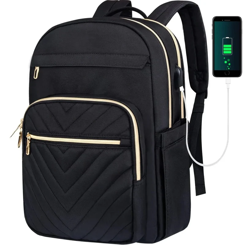 Sac à Dos Ordinateur Femme | Nylon Imperméable Usb Intégré