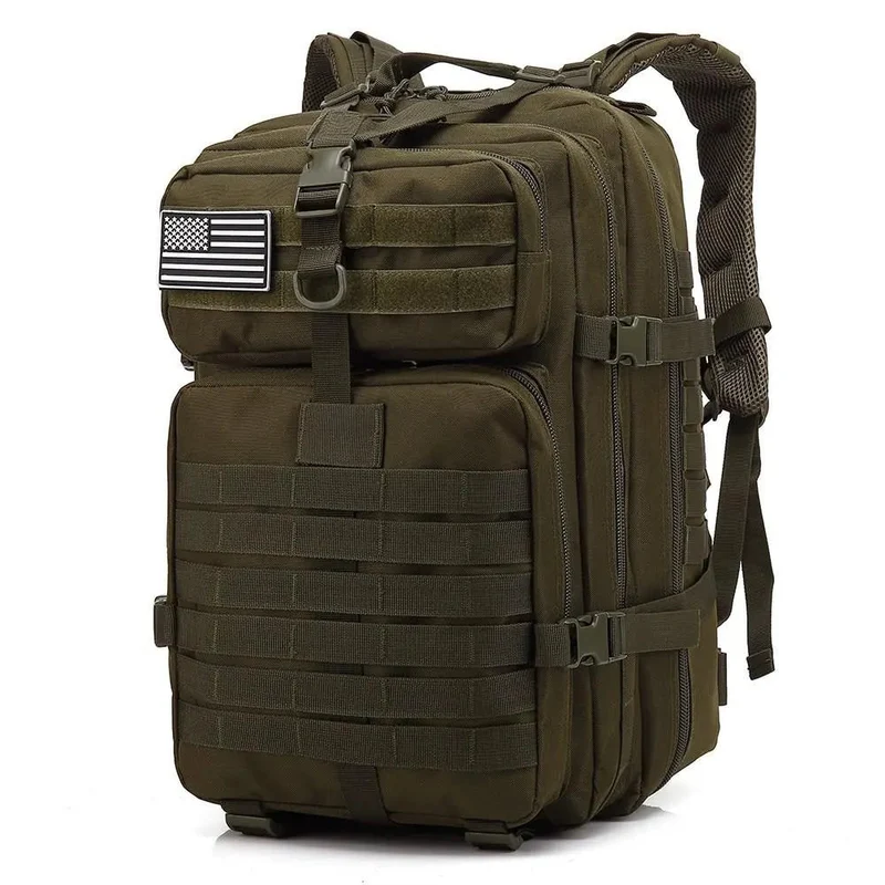 Sac à Dos Militaire Kaki 50l | Nylon Renforcé Randonnée