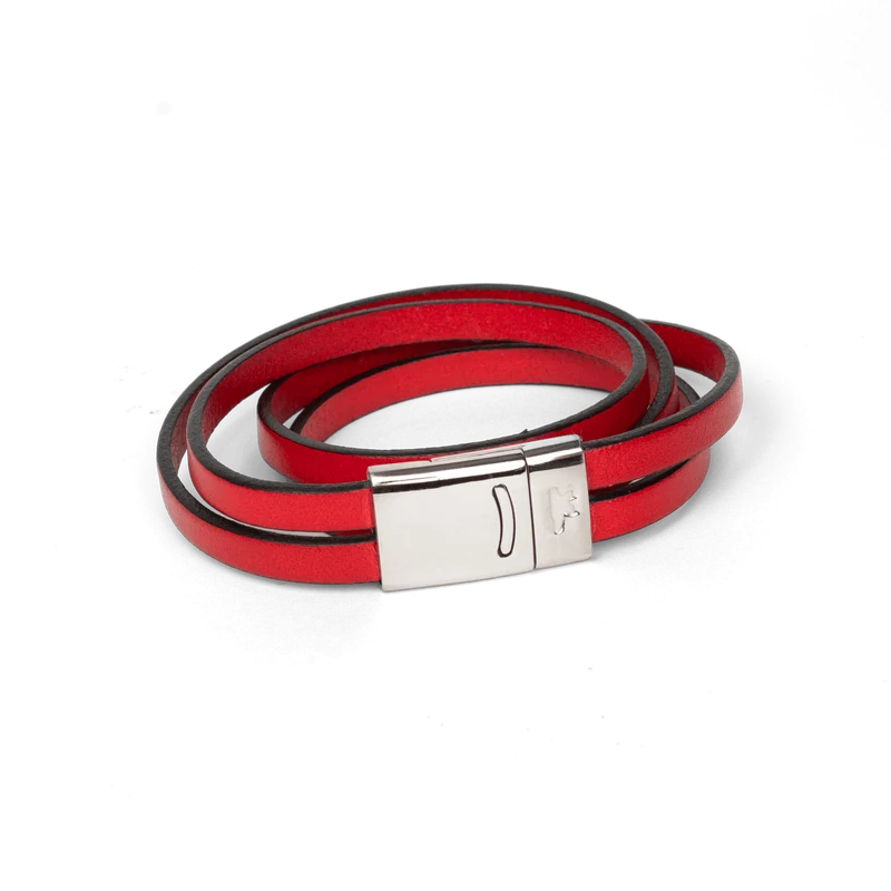 Bracelet Omer Inox - Rouge