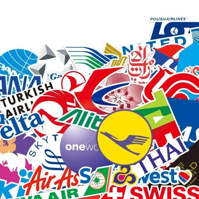 Autocollants Voyage Valise | Pack 45 Stickers Pvc