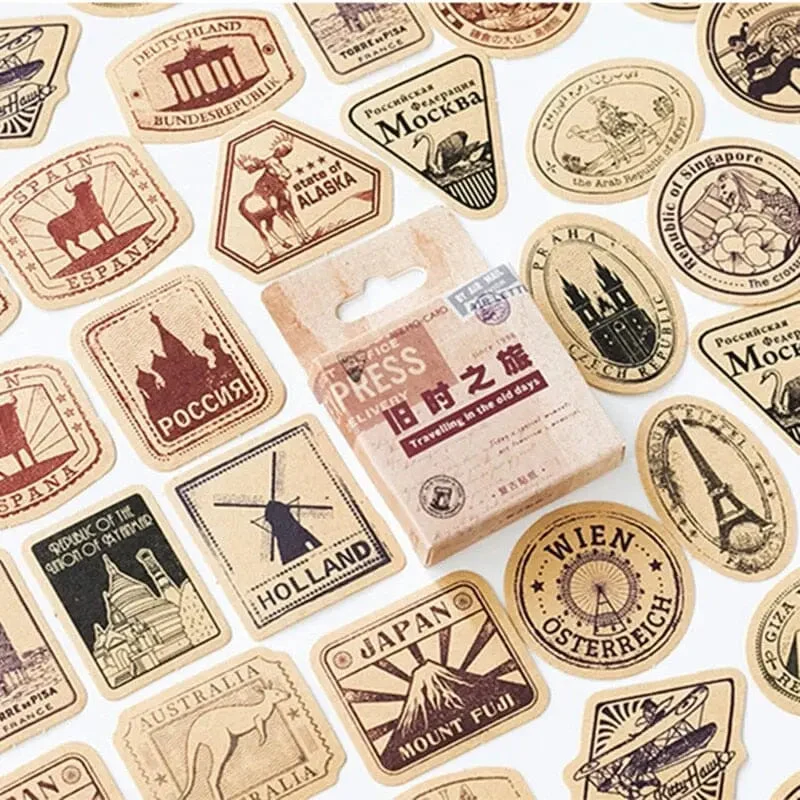 Autocollants Valise Voyage | Pack 46 Stickers Personnalisables
