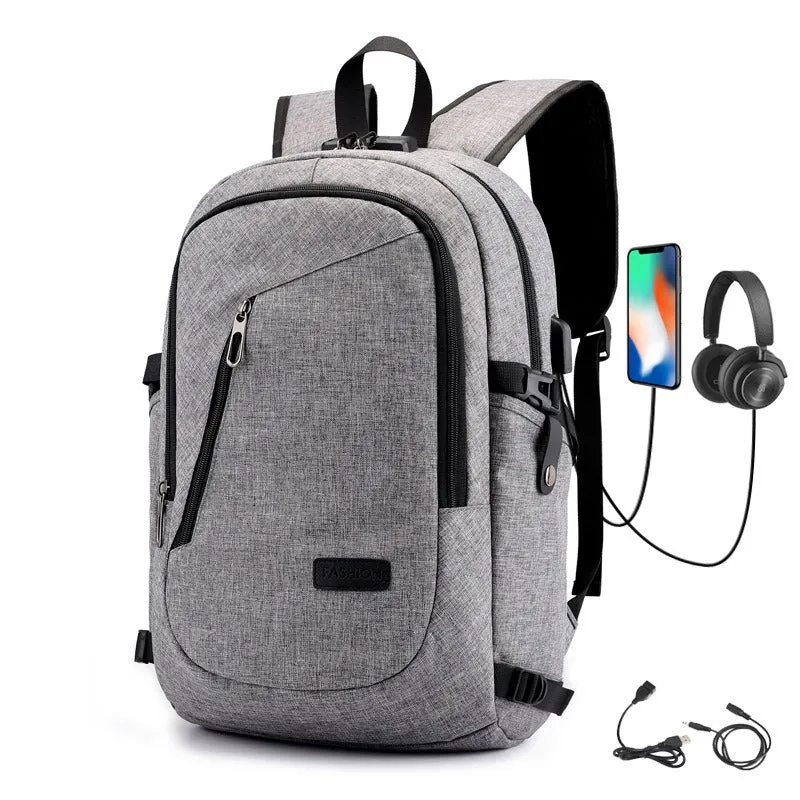 Sac à dos anti-vol décontracté avec chargeur USB