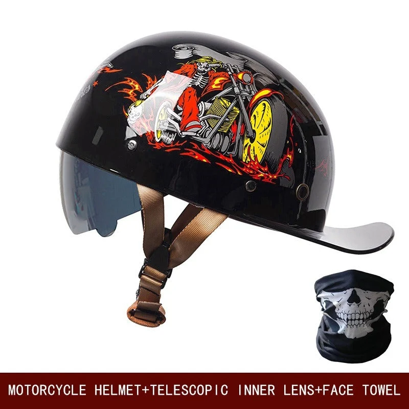 Casque de Moto Approuvé Dot | Coque Abs Légère