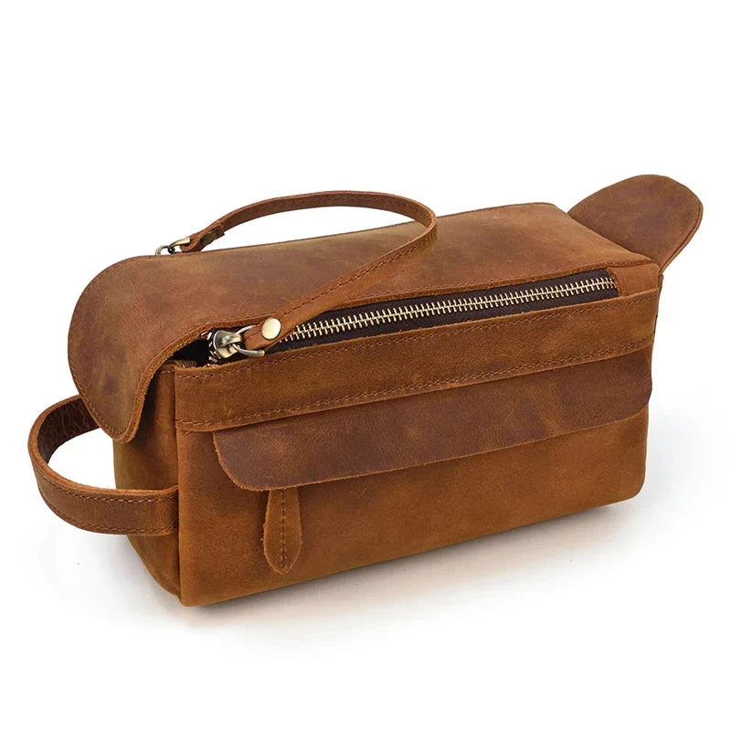 Trousse de Toilette Cuir Homme | Style Vintage Pratique