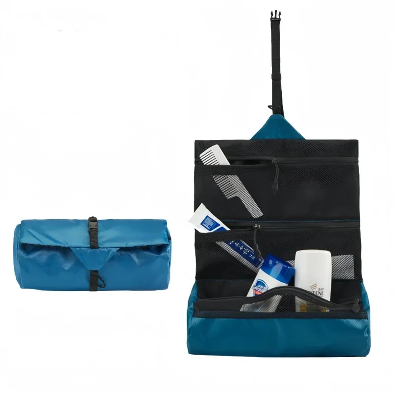 Trousse de Toilette Camping Suspendue | Crochet et Tissu Déperlant