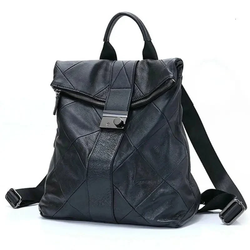 Sac à dos femme patchwork noir - Victoire