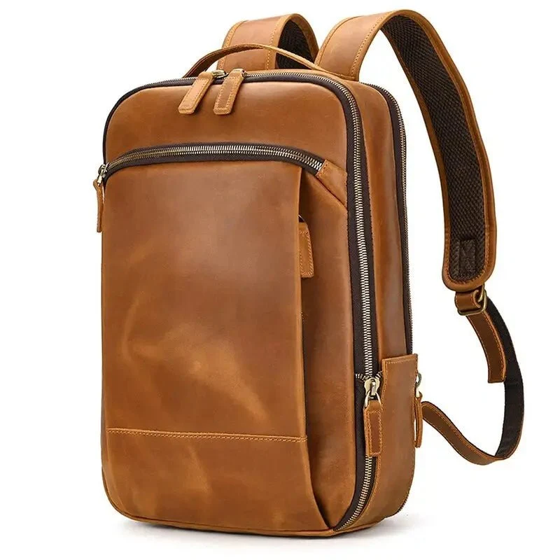 Sac à dos ordinateur effet patiné - Aurore