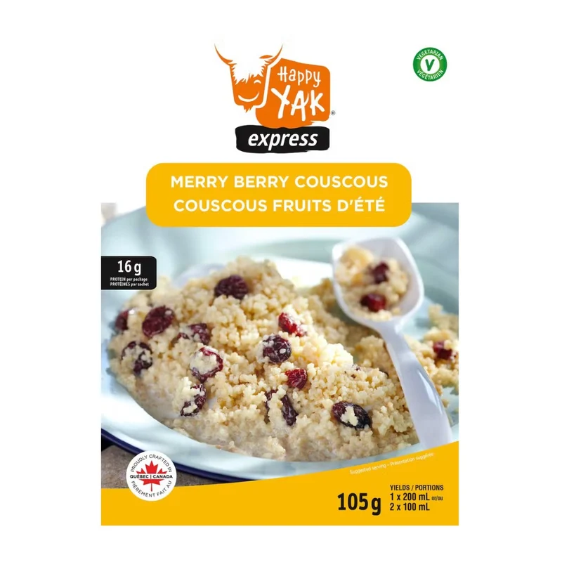 Met lyophilisé Happy Yak Couscous fruits d'été