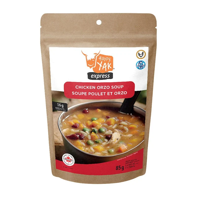 Soupe lyophilisée Happy Yak Chicken Orzo (Express)