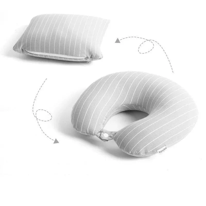 Coussin de Voyage Pliable | Maintien Tête Coton-Polyester
