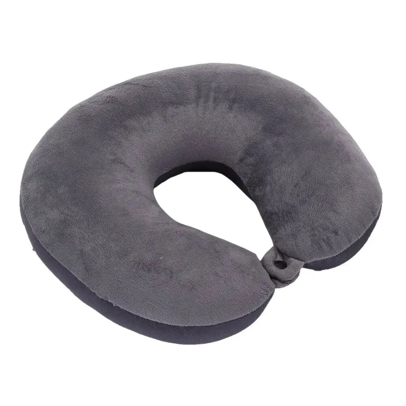 Coussin de Voyage Microbilles | Soutien Cou Bouton-Pression