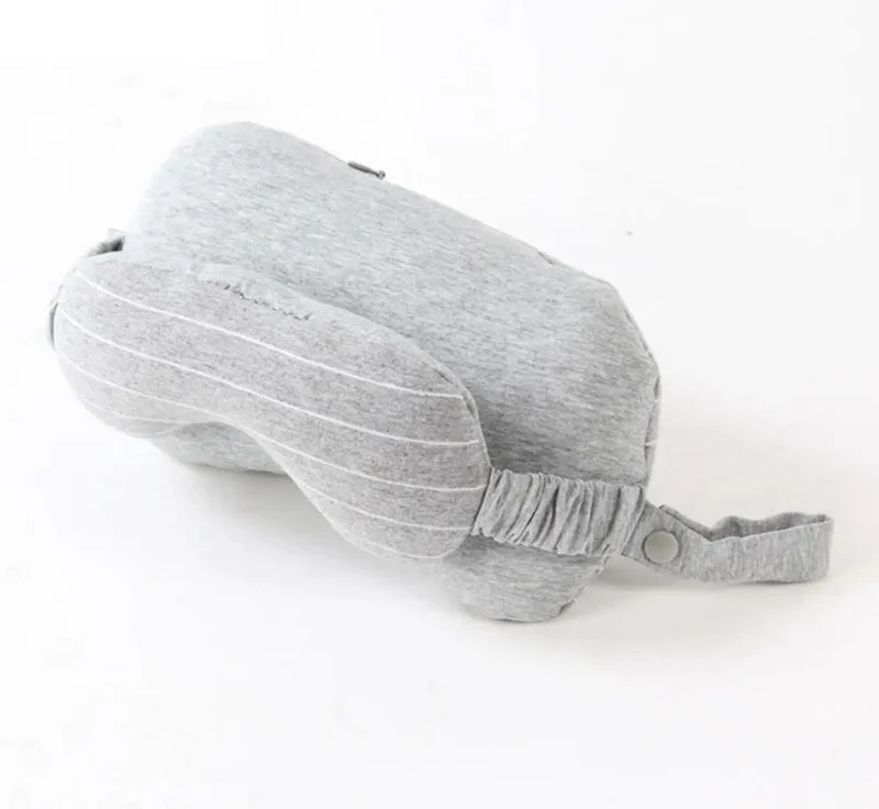 Coussin de Voyage avec Masque | Coton Ultra Doux et Compact
