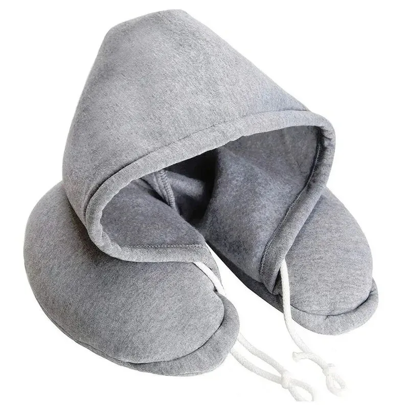 Coussin de Voyage avec Capuche | Isolation Visuelle Intégrée
