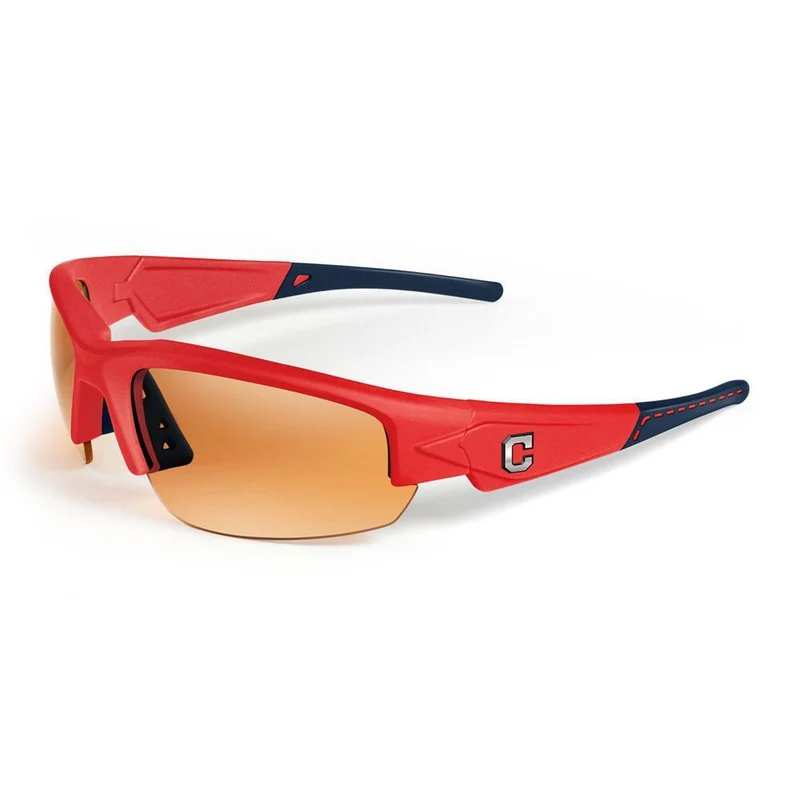 Cleveland Indians Dynasty "Stitch" Sunglasses, Red with Blue Tips