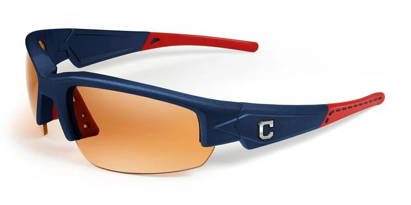 Cleveland Indians Dynasty "Stitch" Sunglasses, Blue with Red Tips