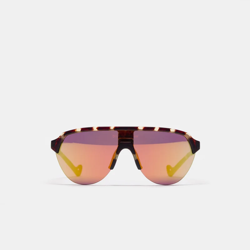 Nagata Speed Blade Sunglasses in Tortoise/D+ Amber Mirror