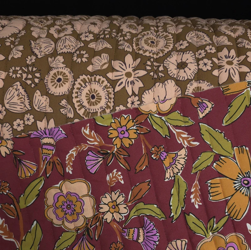 Coton Matelassé Réversible | Floral Malana & Kashi