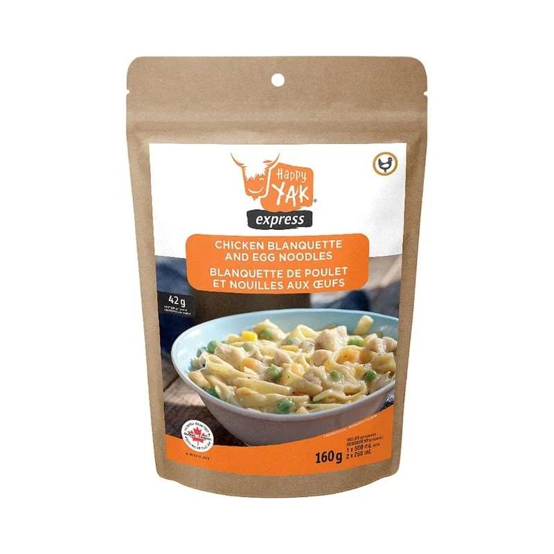 Blanquette de poulet et nouilles aux œufs - Mets lyophilisés Happy Yak