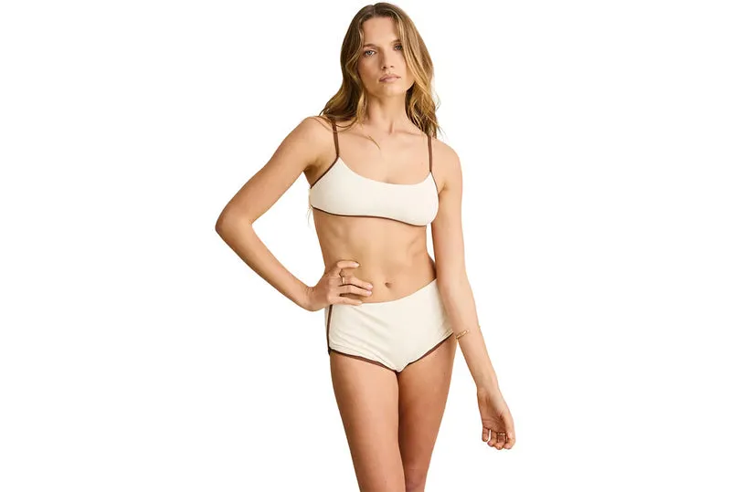 Haut de bikini triangle Lily Rib Contrast Slide