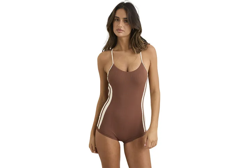 MAILLOT DE BAIN UNE PIÈCE DOS CROISÉ LILY RIB