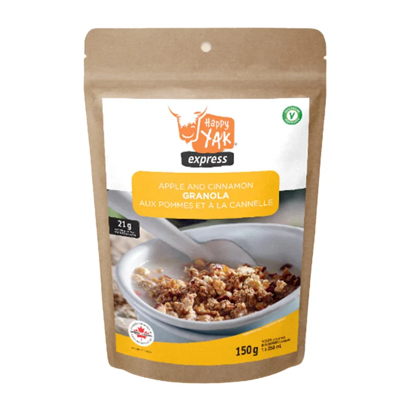 Granola aux Pommes et La Cannelle - Mets lyophilisés Happy Yak