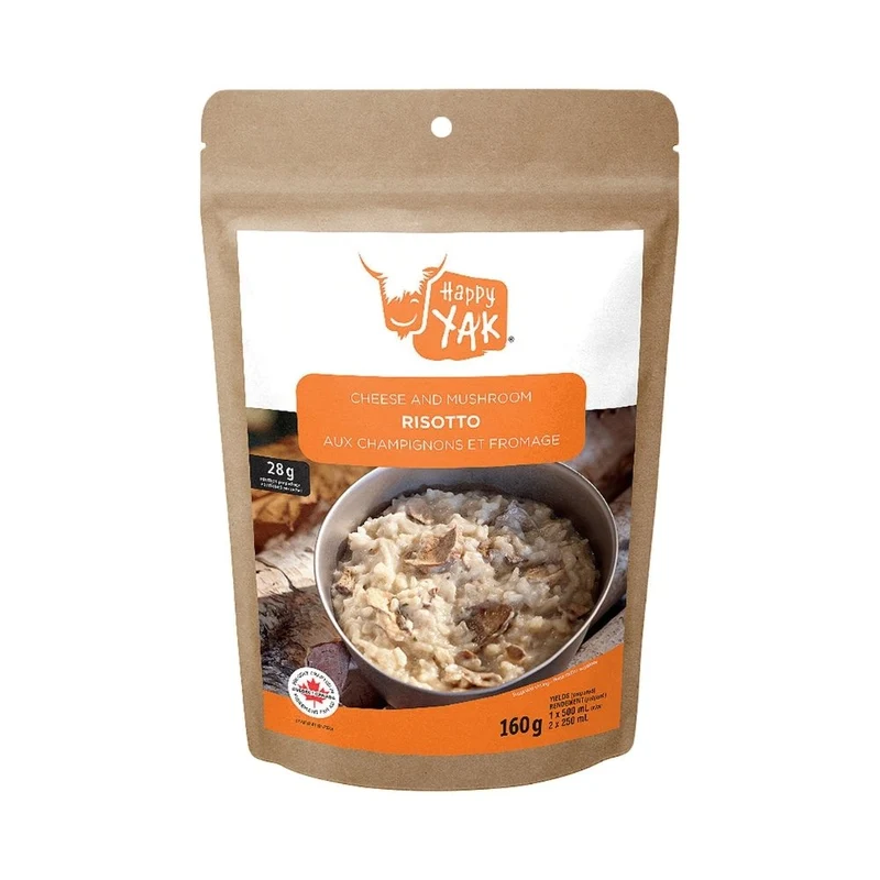 Risotto aux champignons et fromage - Mets lyophilisés Happy Yak