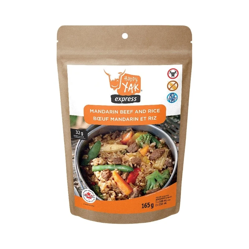 Boeuf mandarin et riz - Mets lyophilisés Happy Yak
