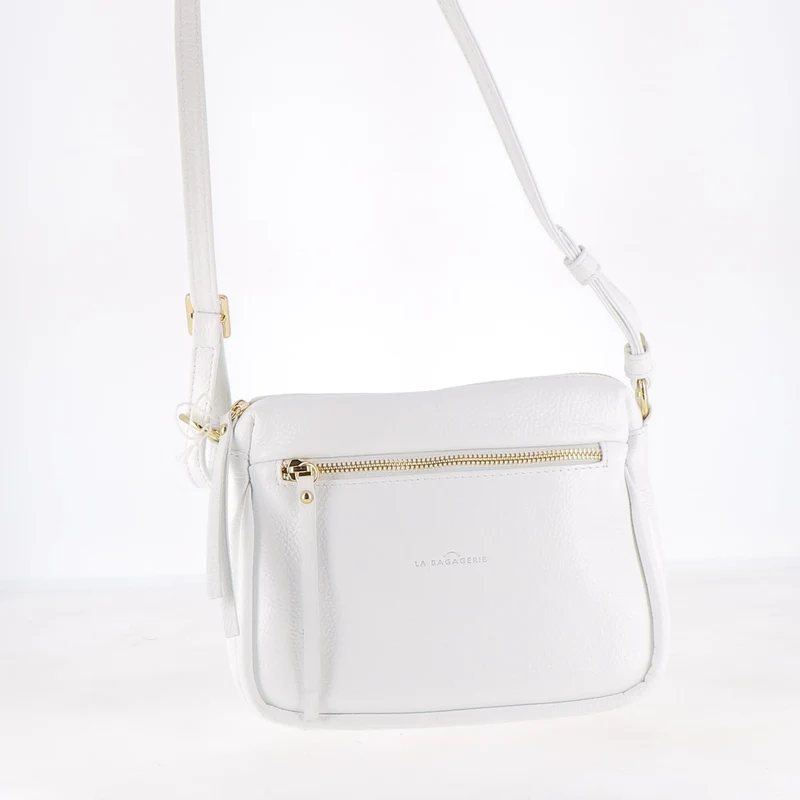Sac Porté Croisé 3 Zip - Blanc