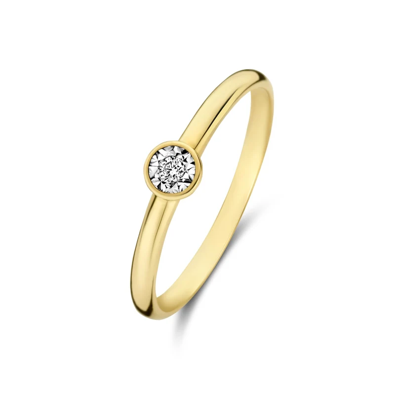 Isabel Bernard De la Paix Inaya bague en or 14 carats avec diamant 0.03 ct IBD330025-48