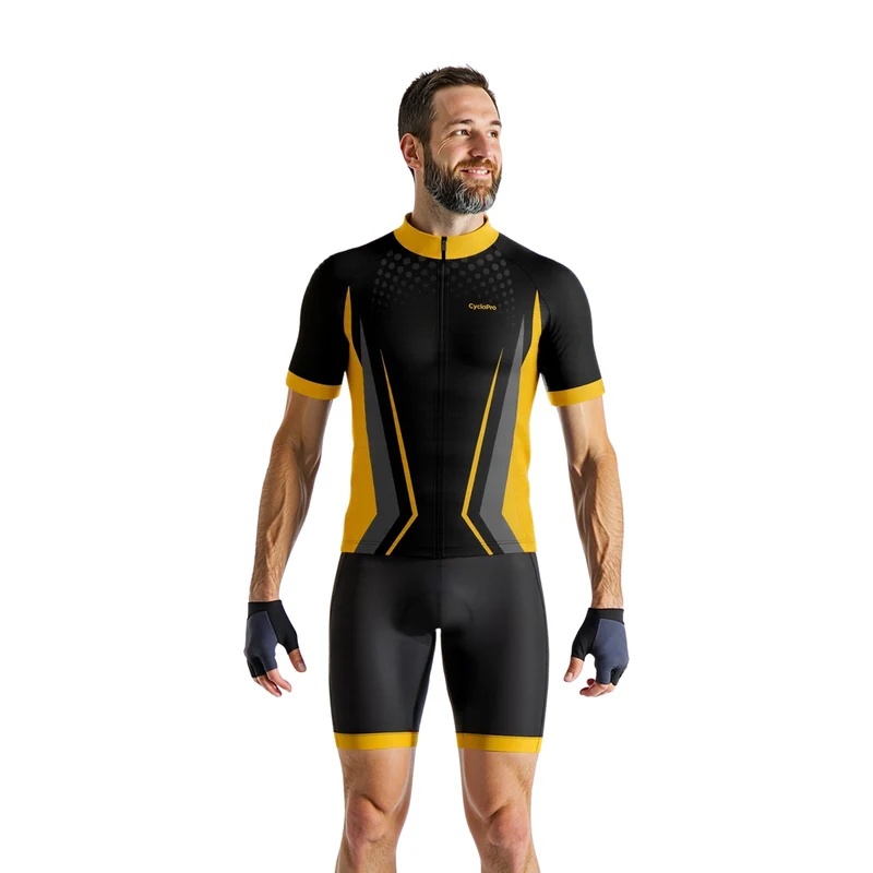 Tenue De Cyclisme Noire et Jaune Solidity