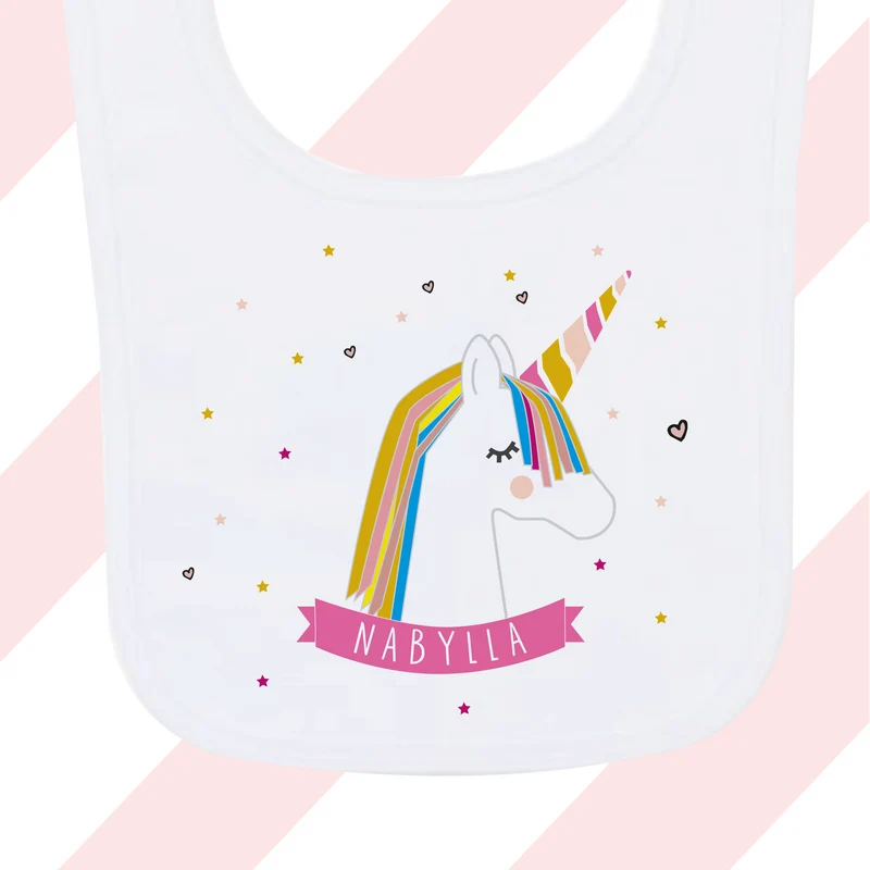 Bavoir à personnaliser - Licorne