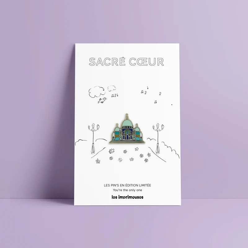 Pin’s Sacré-Cœur - Kawaii & paillettes bleu ciel