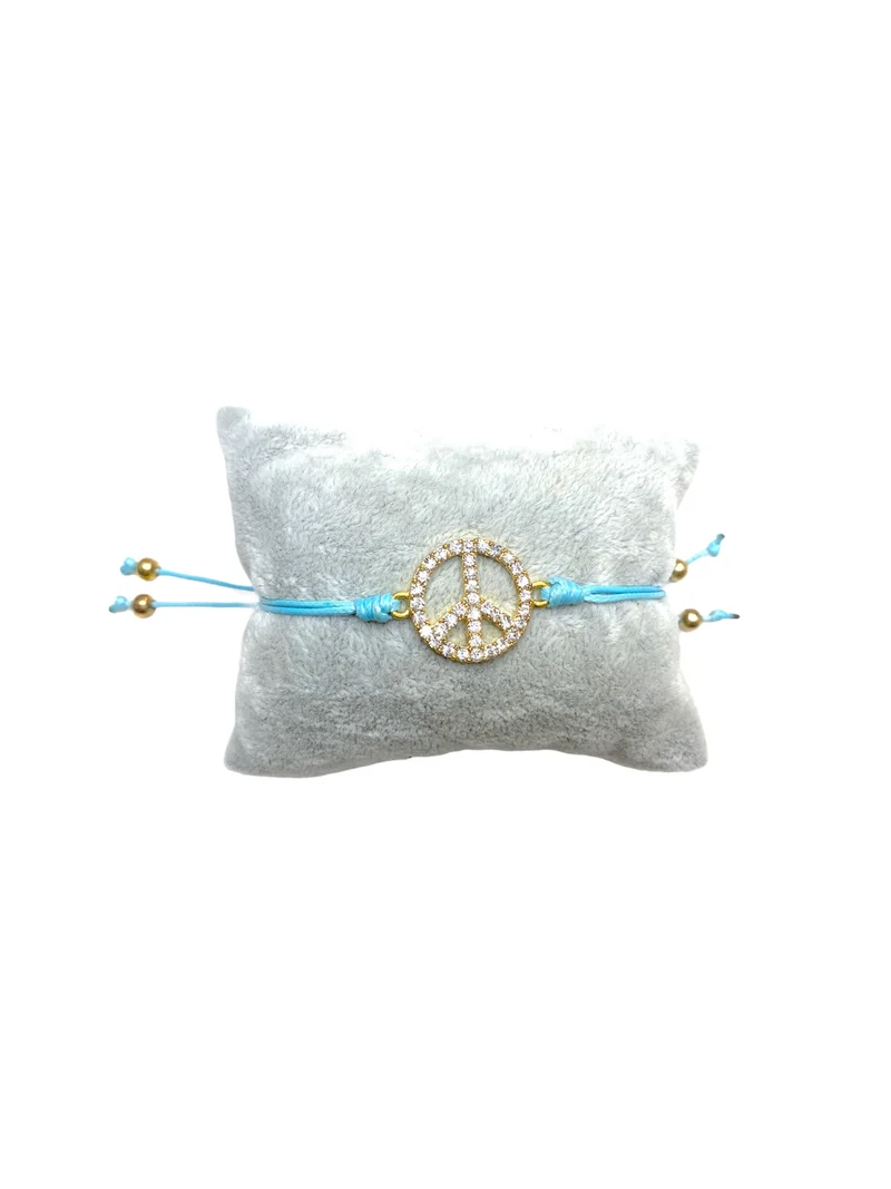 Bracelets ficelle Peace&Love (x12)