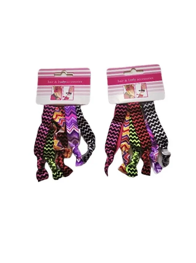 Paquet de 5 Élastiques cheveux (x12) 0,75€/paquet