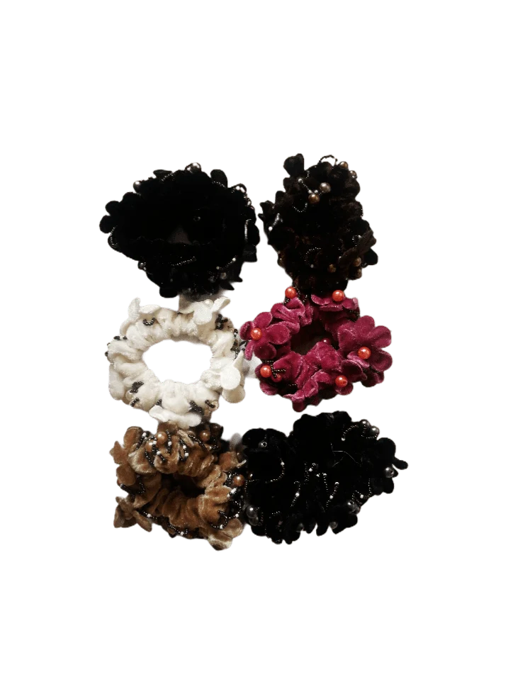 Chouchou cheveux froufrou (x12)