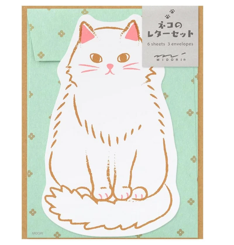 Papier à lettres et enveloppes animaux - Midori