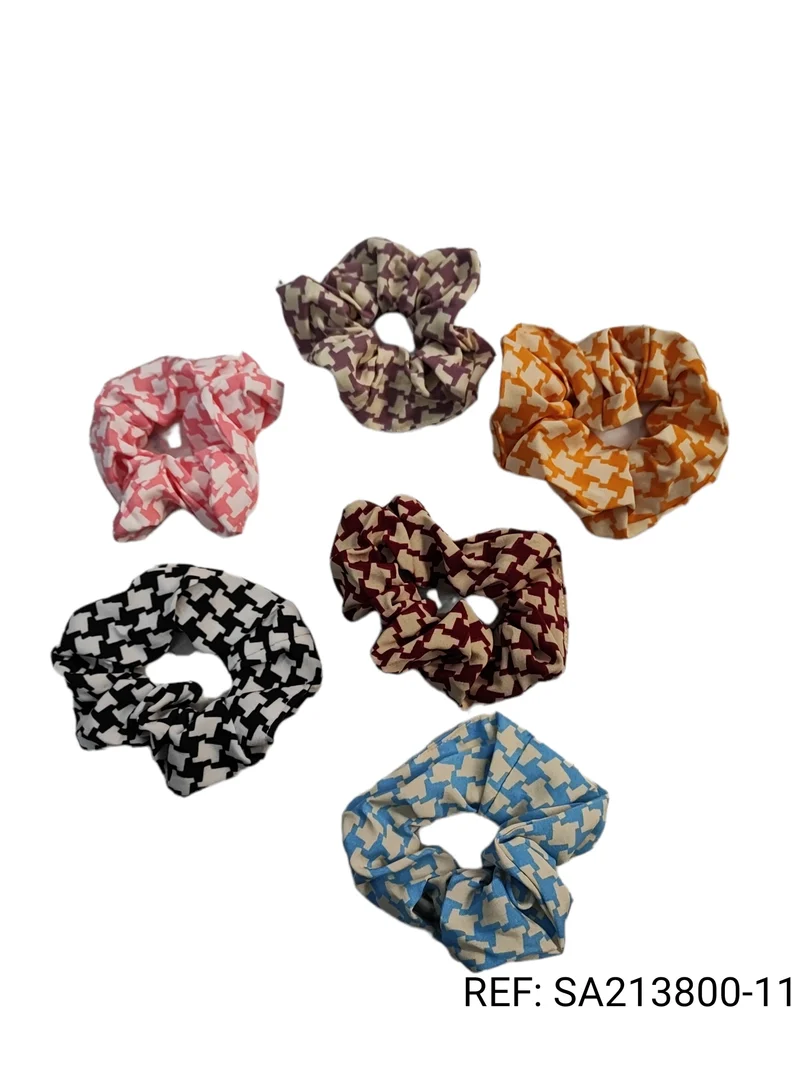 Chouchou Scrunchie élastique froufrou (x12)