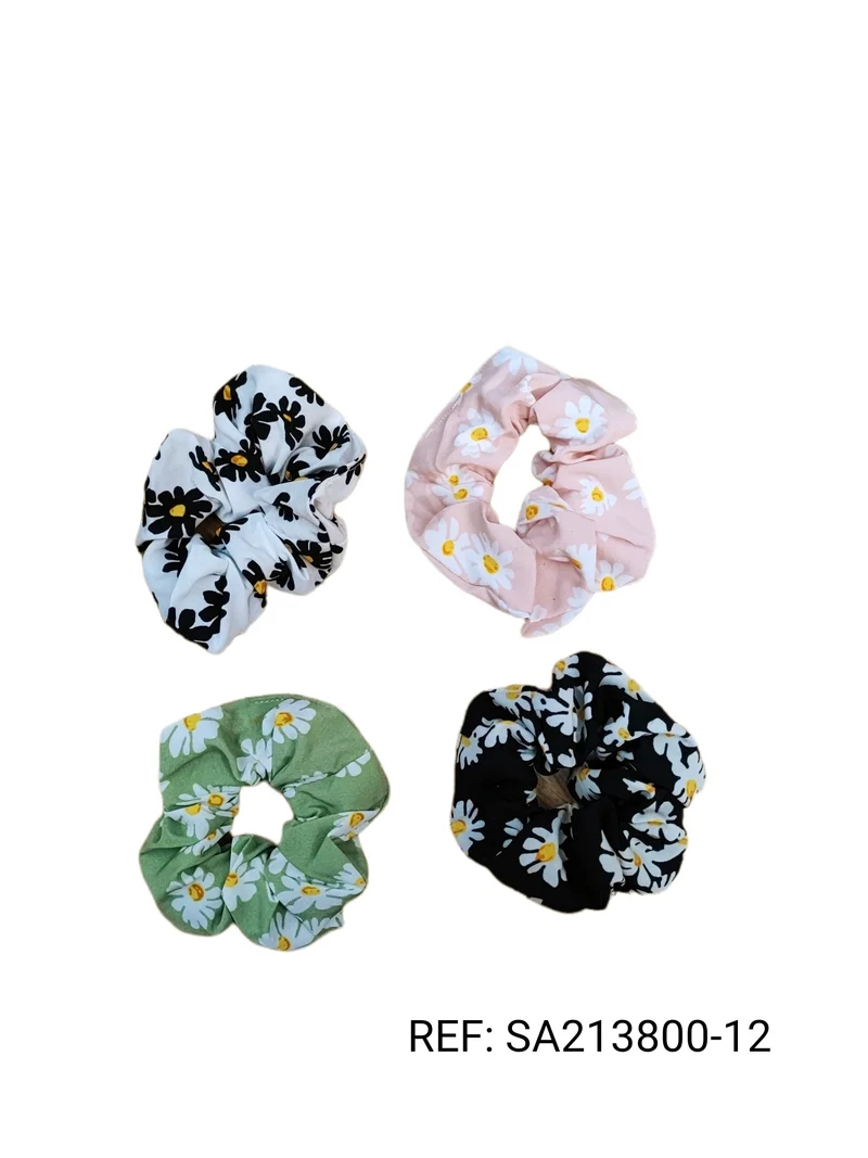 Chouchou Scrunchie élastique froufrou (x12)