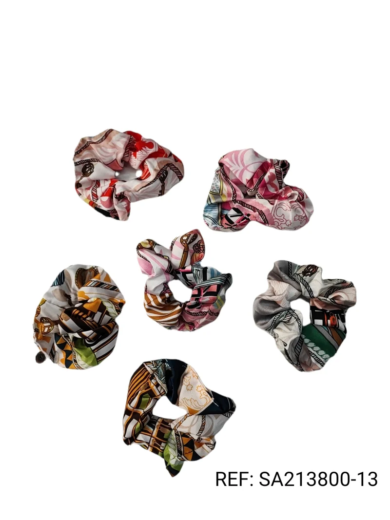 Chouchou Scrunchie élastique froufrou (x12)