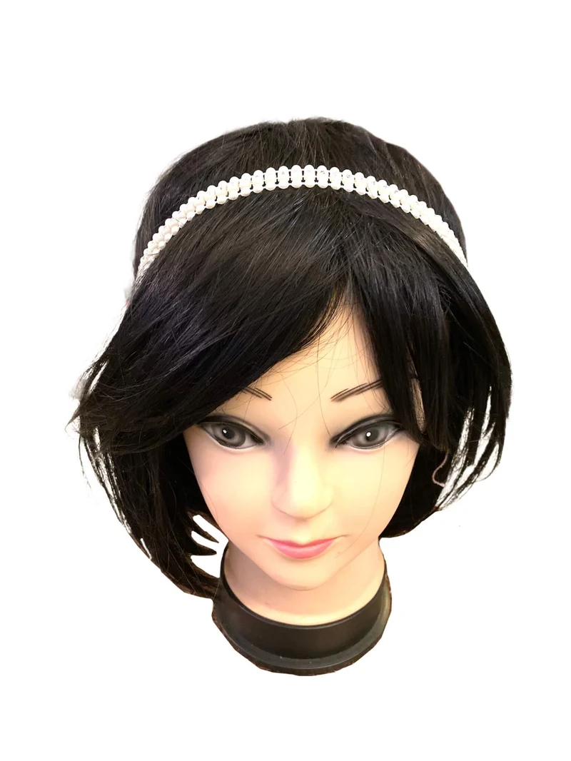 Bandeau headband strass perles (x12)