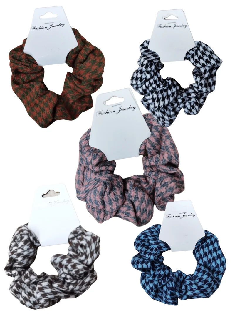 Chouchou Scrunchie élastique froufrou (x12)