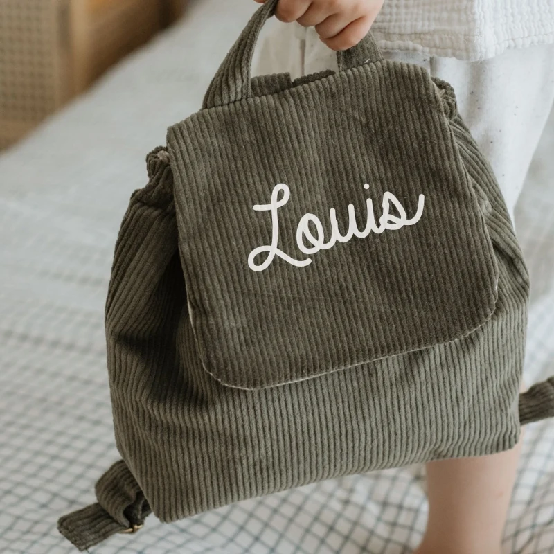 Sac à dos velours côtelé - personnalisable - Oh la la Paris