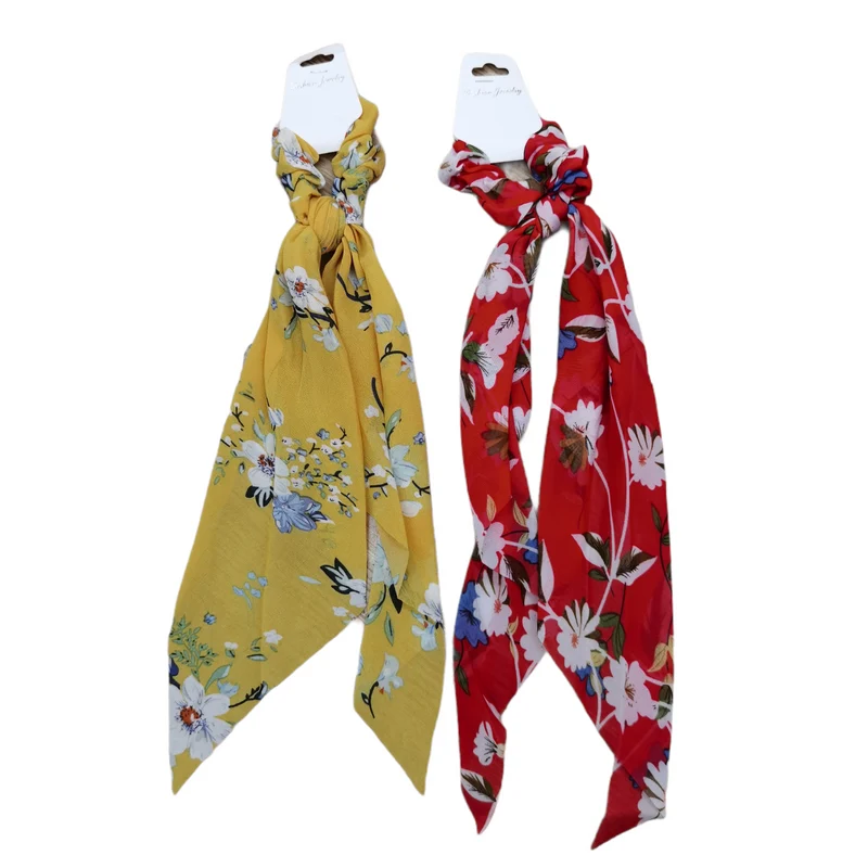 Chouchou motif fleurs (x12)