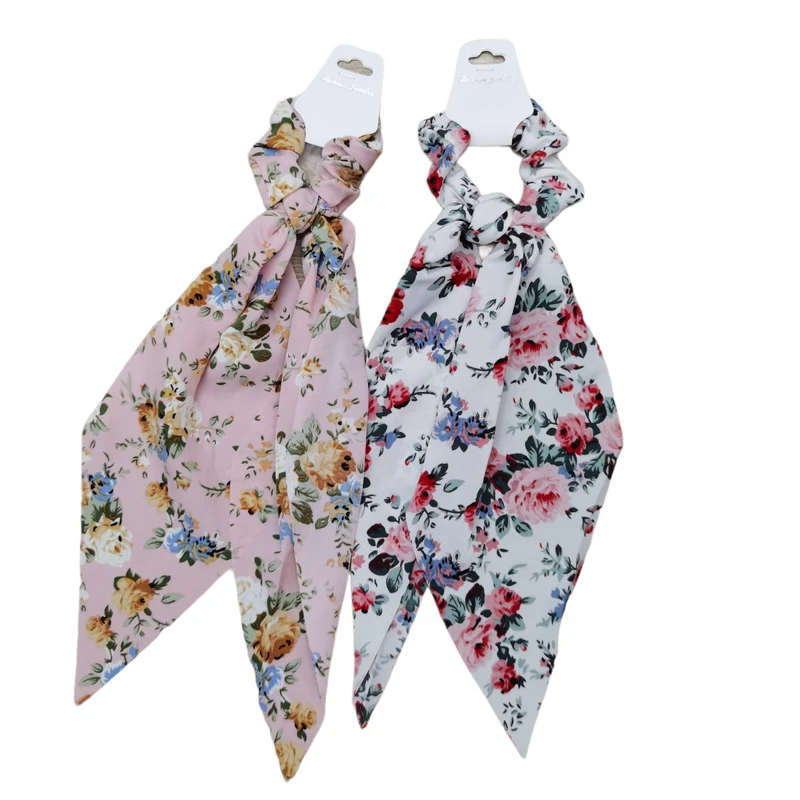 Chouchou motif fleur (x12)