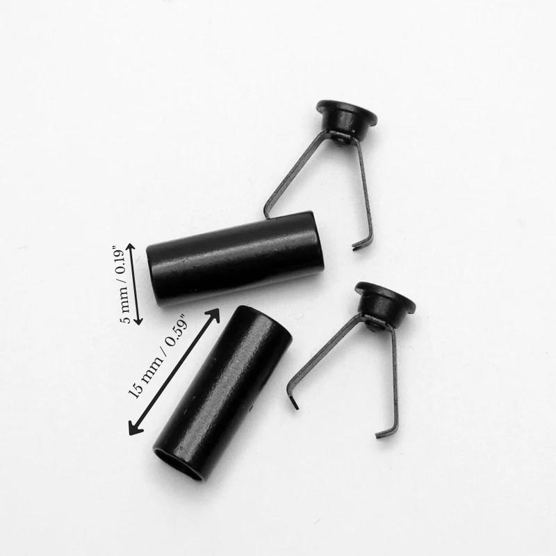Embouts de cordon en métal | 5 mm | Paquet de 2