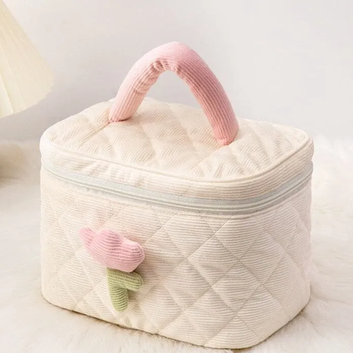 Vanity Voyage Velours Femme | Tulipe Côtelé Spacieux
